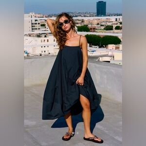 Free People Struttin Midi Dress Black